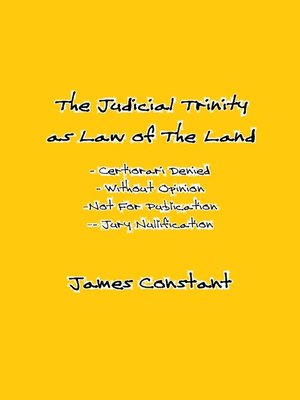 cover image of The Judicial Trinity as Law of the Land